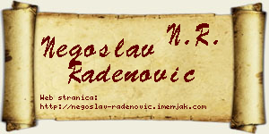 Negoslav Radenović vizit kartica